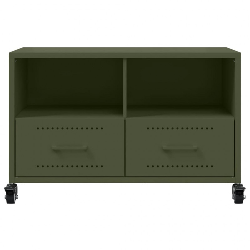 Szafka RTV, oliwkowa, 68x39x43,5 cm, stal