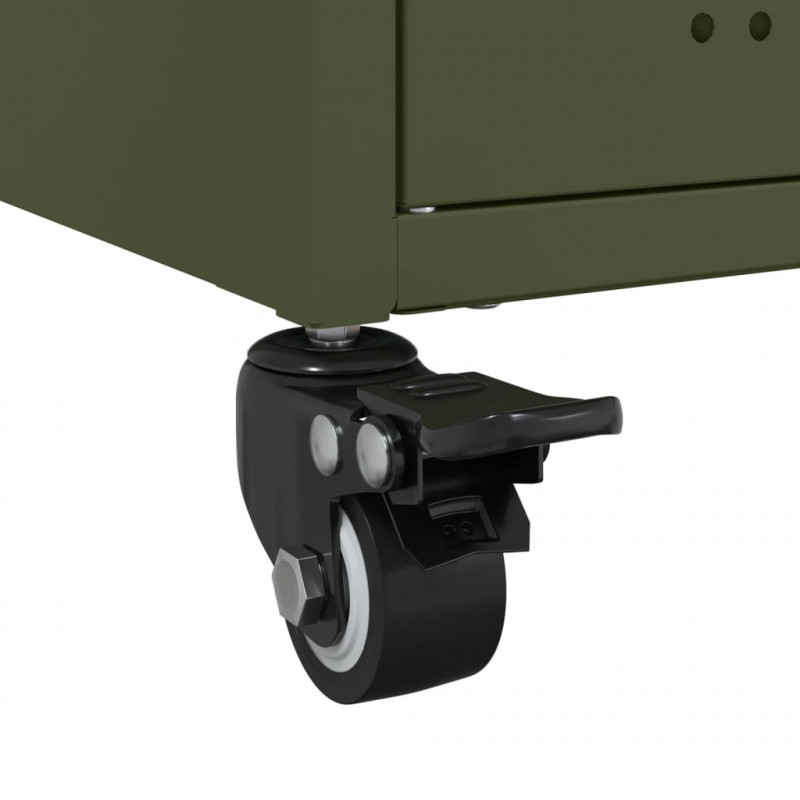 Szafka RTV, oliwkowa, 68x39x43,5 cm, stal