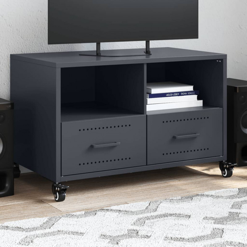 Szafka RTV, antracytowa, 68x39x43,5 cm, stal