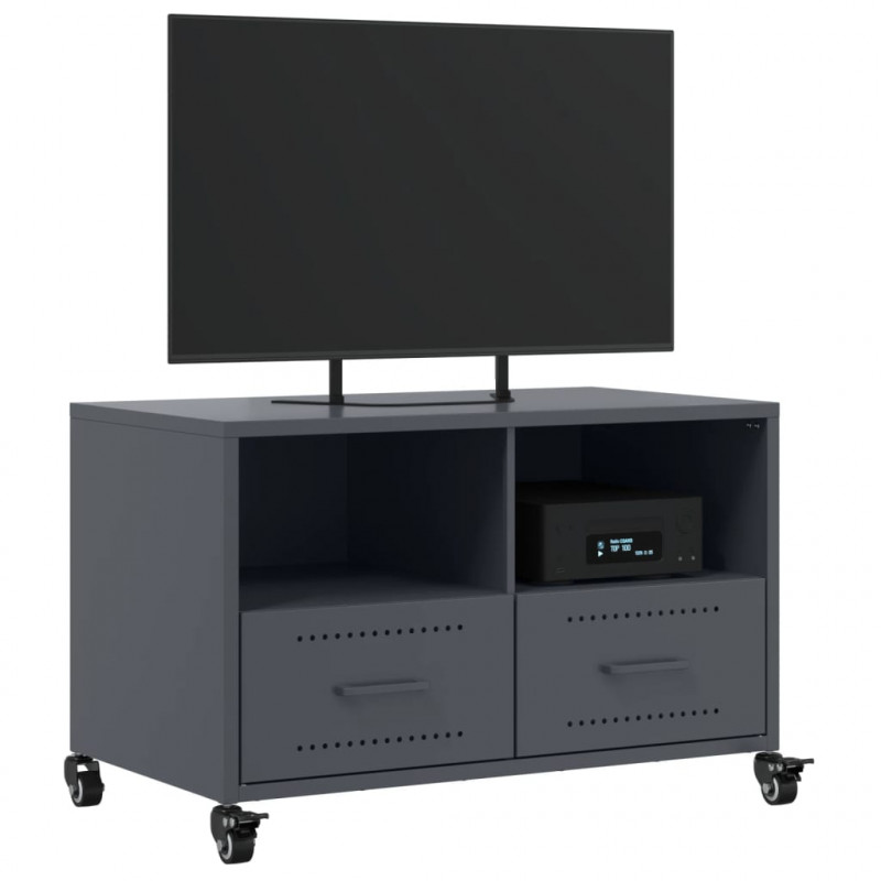 Szafka RTV, antracytowa, 68x39x43,5 cm, stal