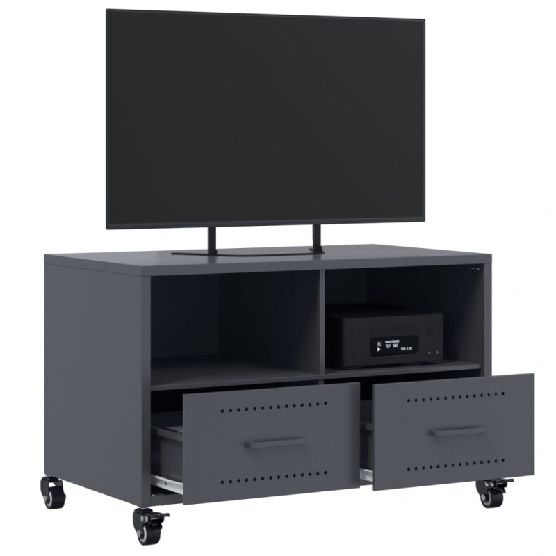 Szafka RTV, antracytowa, 68x39x43,5 cm, stal