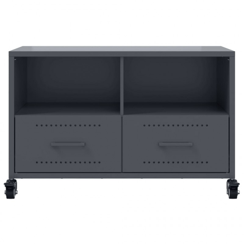 Szafka RTV, antracytowa, 68x39x43,5 cm, stal