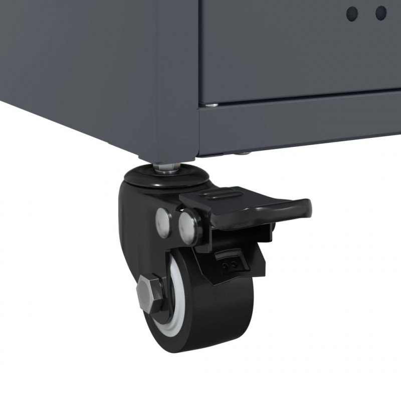 Szafka RTV, antracytowa, 68x39x43,5 cm, stal