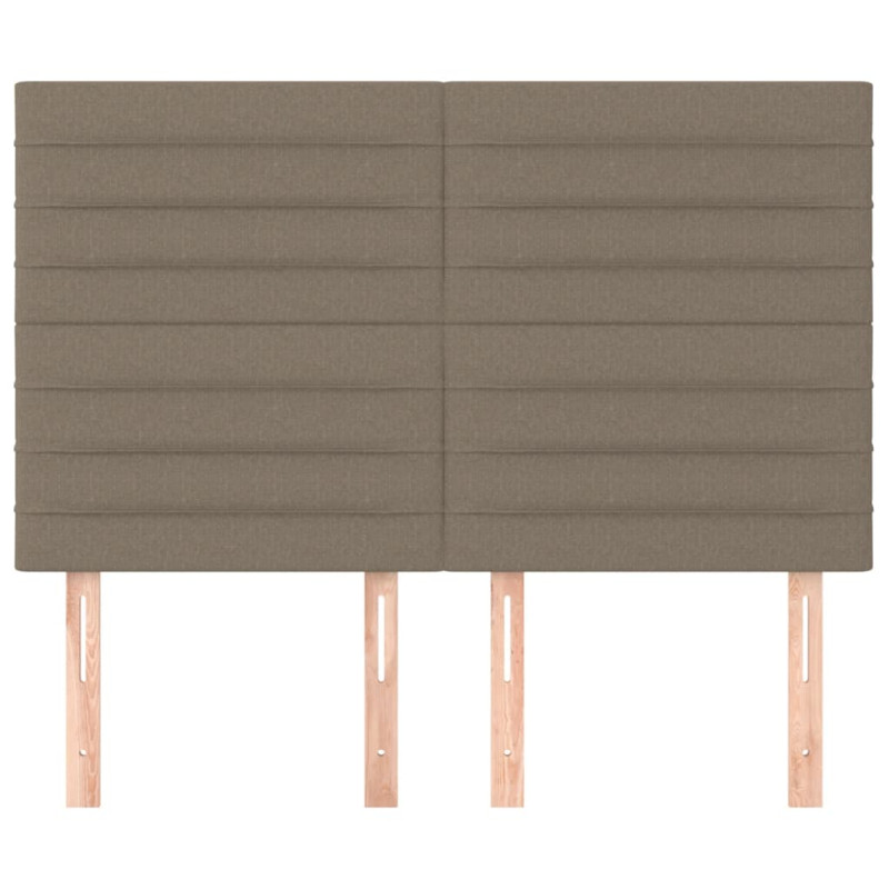 Zagłówki do łóżka, 4 szt., taupe, 72x5x78/88 cm, tkanina