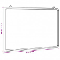 Tablica magnetyczna, 60x40x1,7 cm, aluminiowa