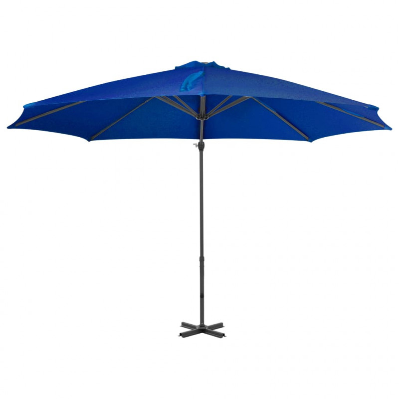 Parasol wiszący z aluminiowym słupkiem, 300 cm, niebieski