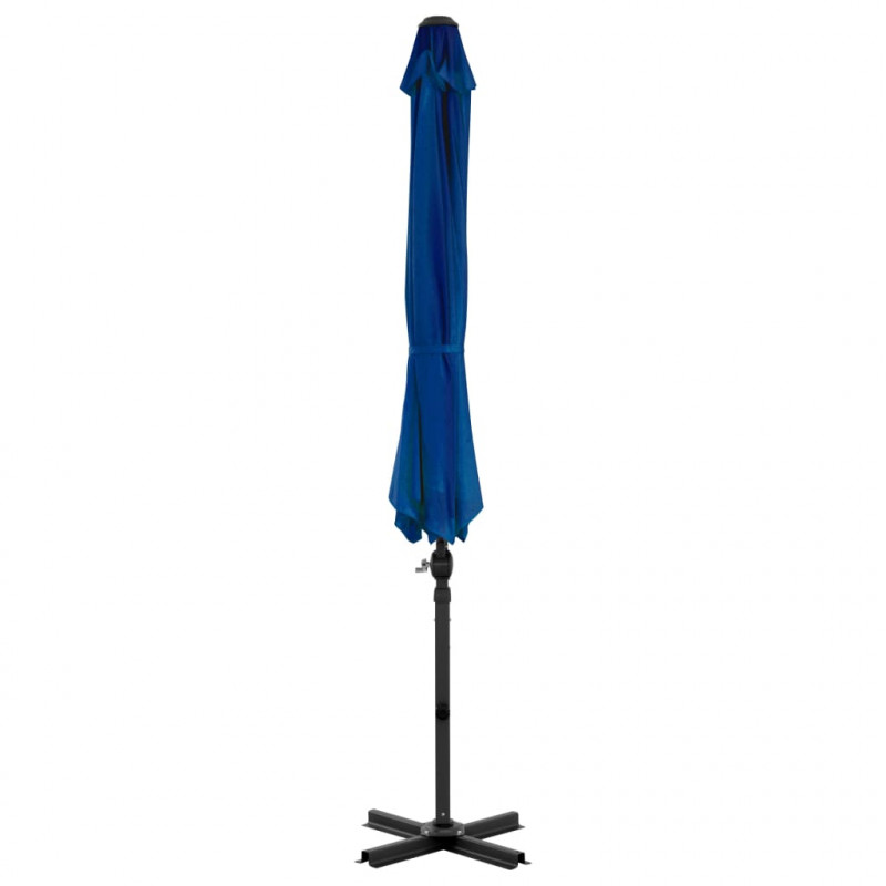 Parasol wiszący z aluminiowym słupkiem, 300 cm, niebieski