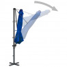 Parasol wiszący z aluminiowym słupkiem, 300 cm, niebieski
