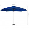 Parasol wiszący z aluminiowym słupkiem, 300 cm, niebieski
