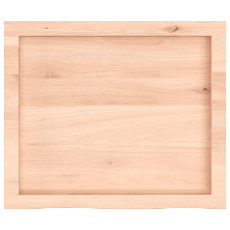 Półka, 60x50x(2-6) cm, surowe lite drewno dębowe