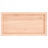 Półka, 80x40x(2-6) cm, surowe lite drewno dębowe