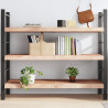 Półka, 140x60x(2-6) cm, surowe lite drewno dębowe