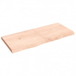 Półka, 140x60x(2-6) cm, surowe lite drewno dębowe