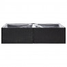 Donica ogrodowa, czarna, 157x80x40 cm, rattan PE