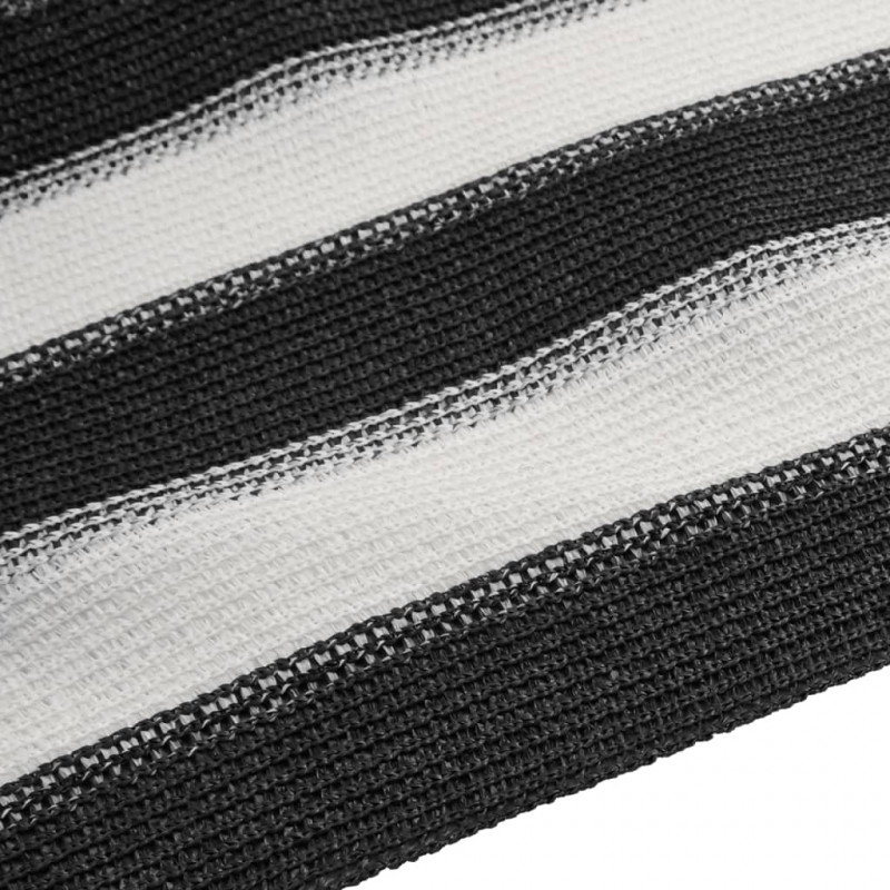 Siatka cieniująca, antracytowo-biała, 1,5x50 m, HDPE, 75 g/m²
