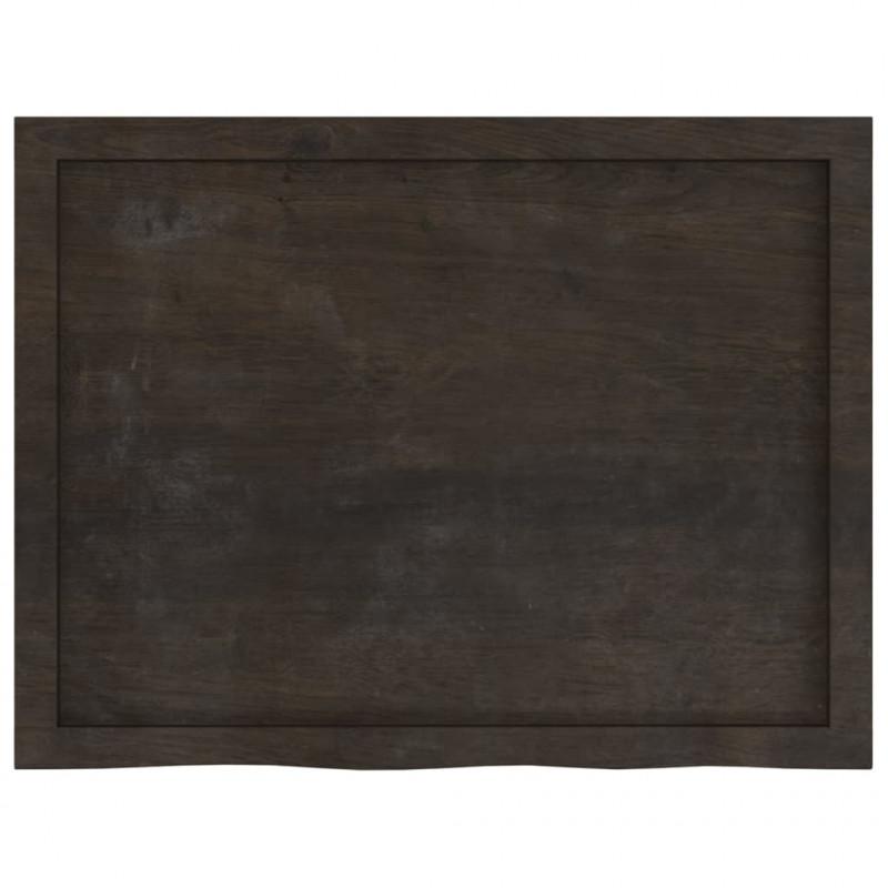 Półka, ciemnobrązowa, 80x60x(2-4) cm, wykończone drewno dębowe