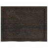 Półka, ciemnobrązowa, 80x60x(2-4) cm, wykończone drewno dębowe