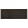 Półka, ciemnobrązowa, 80x30x(2-6) cm, wykończone drewno dębowe