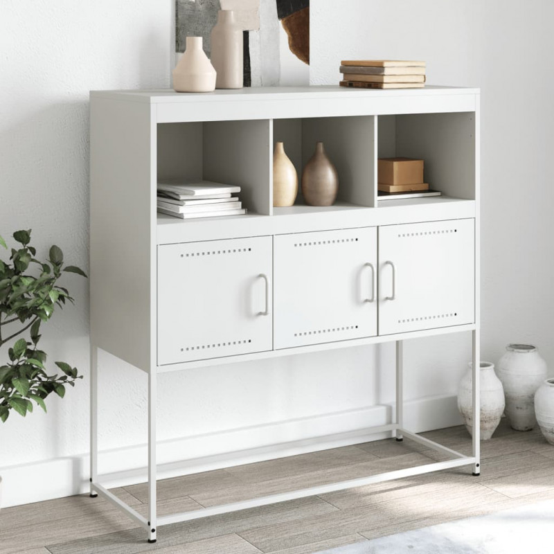 Szafka, biała, 100,5x39x107 cm, stal