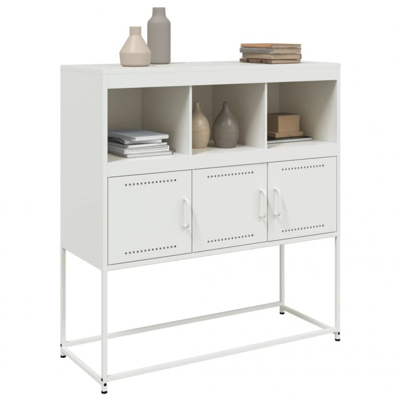Szafka, biała, 100,5x39x107 cm, stal