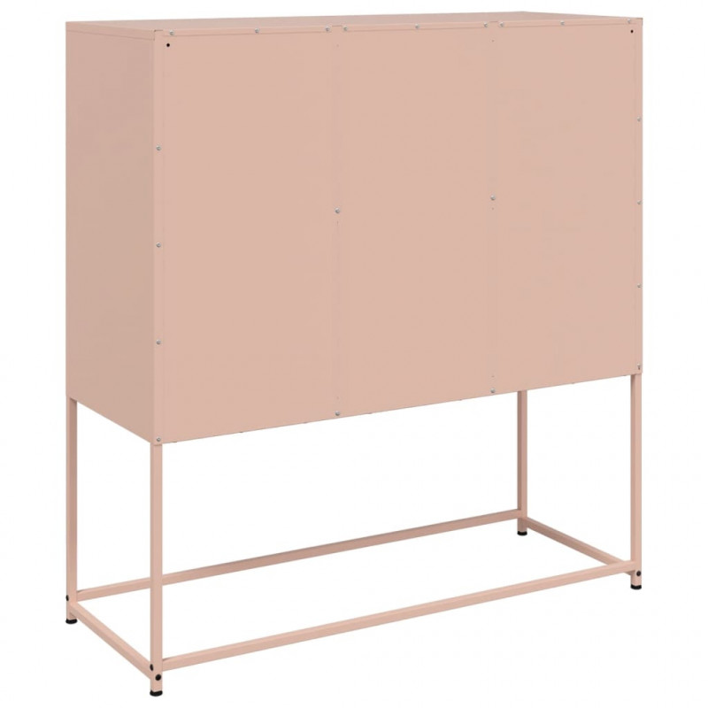 Szafka, różowa, 100,5x39x107 cm, stal