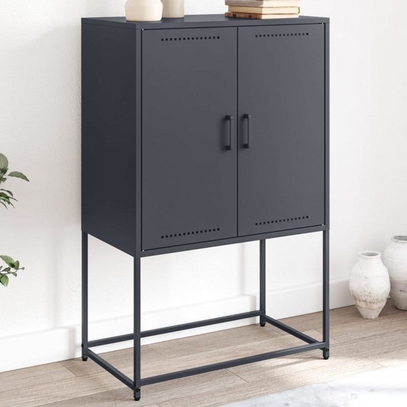 Szafka, antracytowa, 68,5x38,5x107 cm, stal