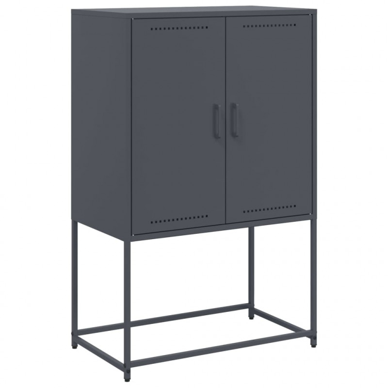 Szafka, antracytowa, 68,5x38,5x107 cm, stal