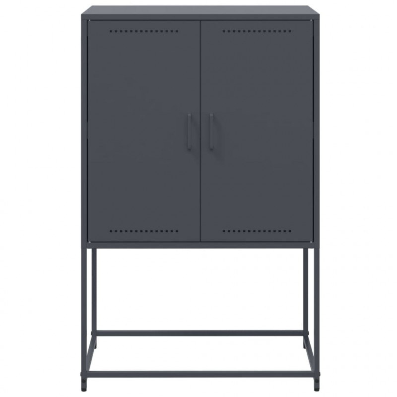 Szafka, antracytowa, 68,5x38,5x107 cm, stal