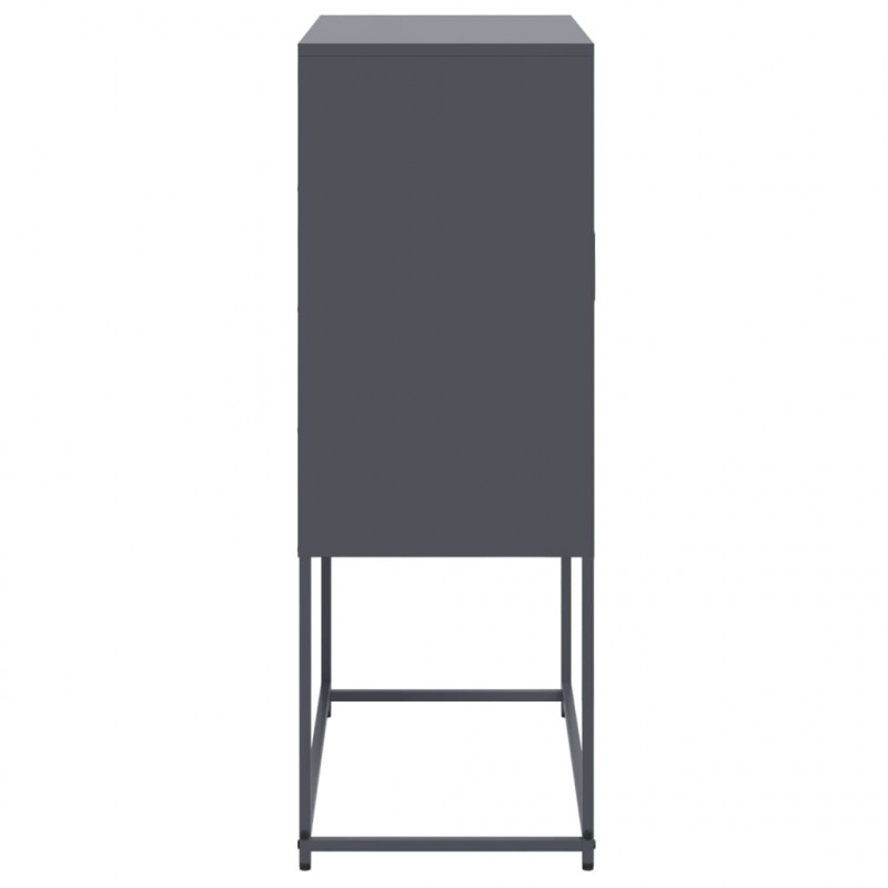 Szafka, antracytowa, 68,5x38,5x107 cm, stal