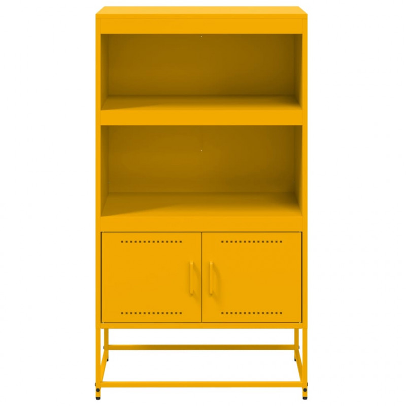 Szafka, musztardowa, 68,5x38,5x123,5 cm, stal