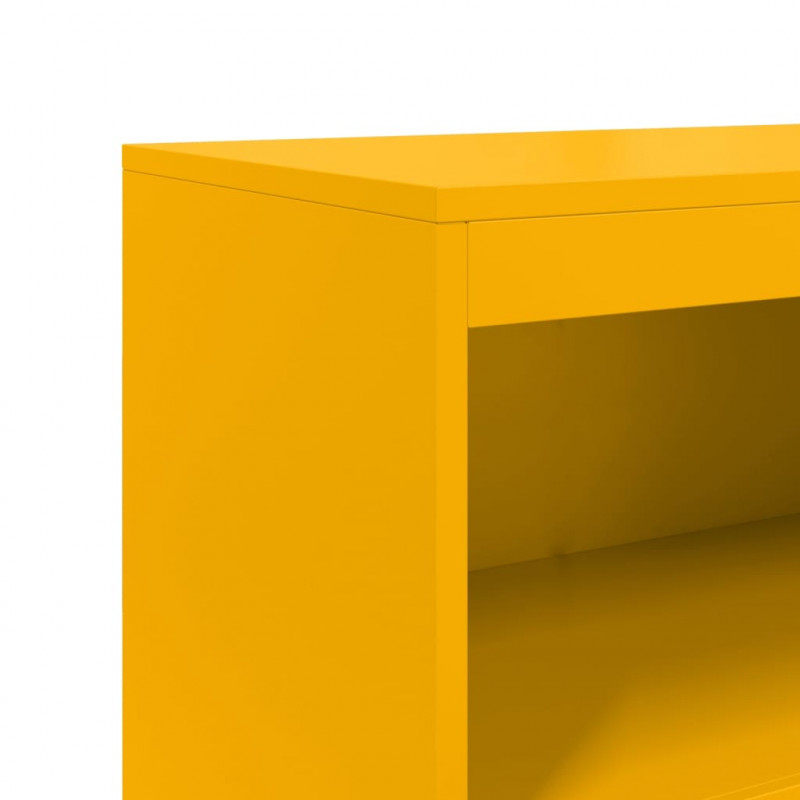 Szafka, musztardowa, 68,5x38,5x123,5 cm, stal