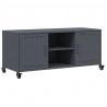 Szafka RTV, antracytowa, 100,5x39x43,5 cm, stal