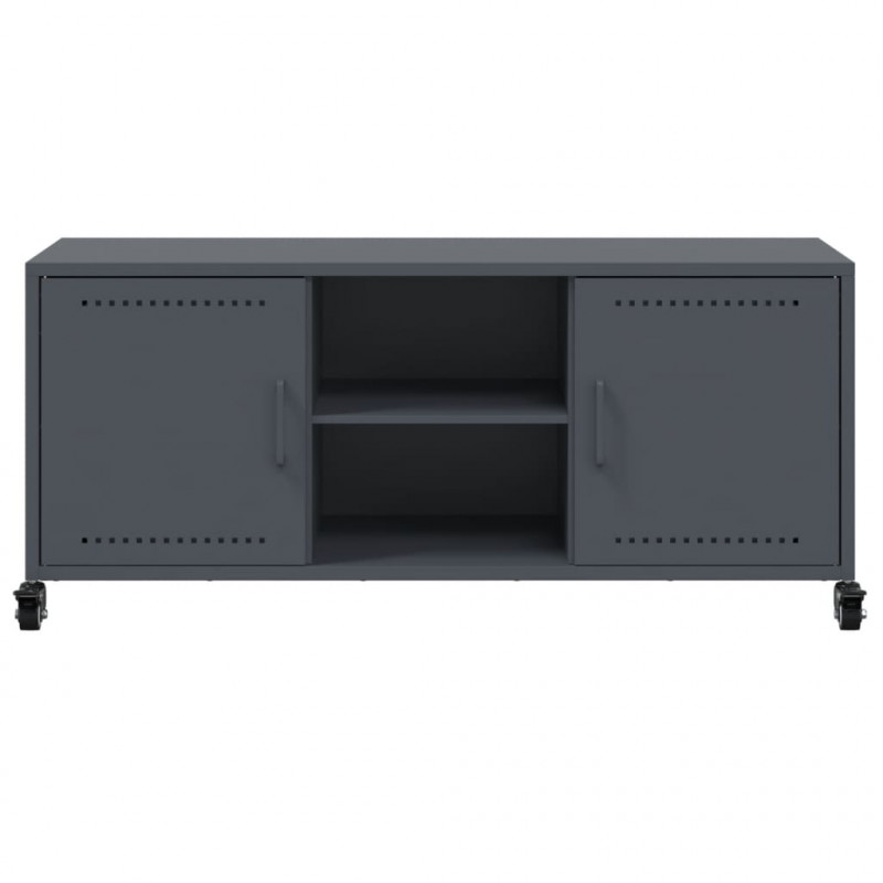 Szafka RTV, antracytowa, 100,5x39x43,5 cm, stal