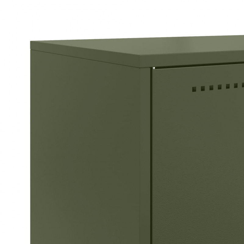 Szafka pod telewizor, oliwkowa, 68x39x60,5 cm, stalowa