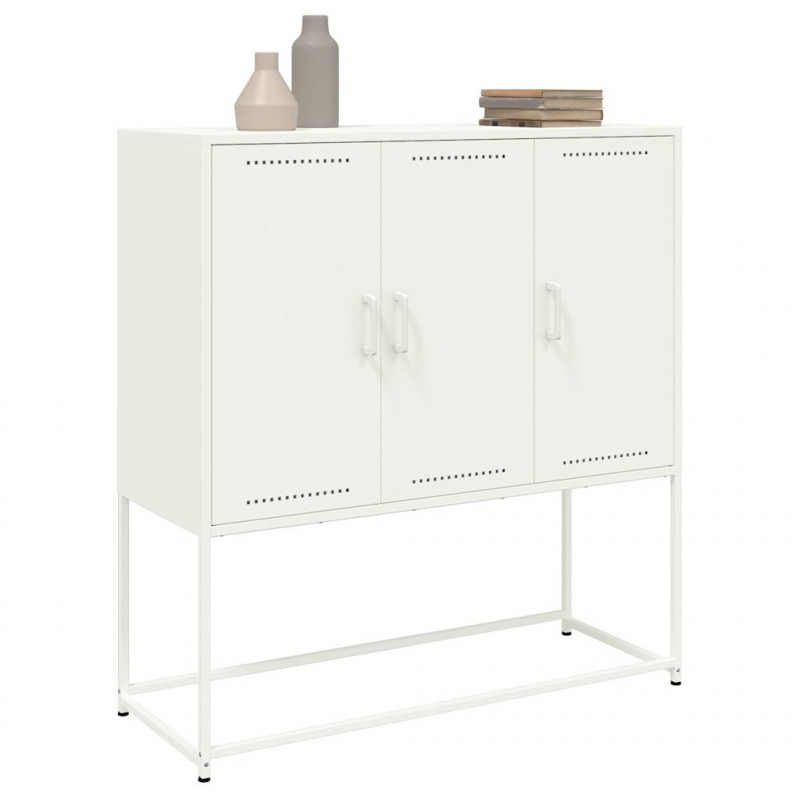 Szafka, biała, 100,5x39x107 cm, stal