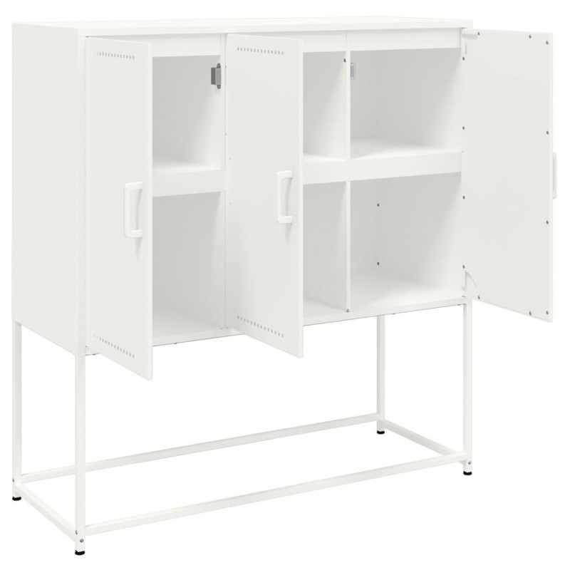 Szafka, biała, 100,5x39x107 cm, stal