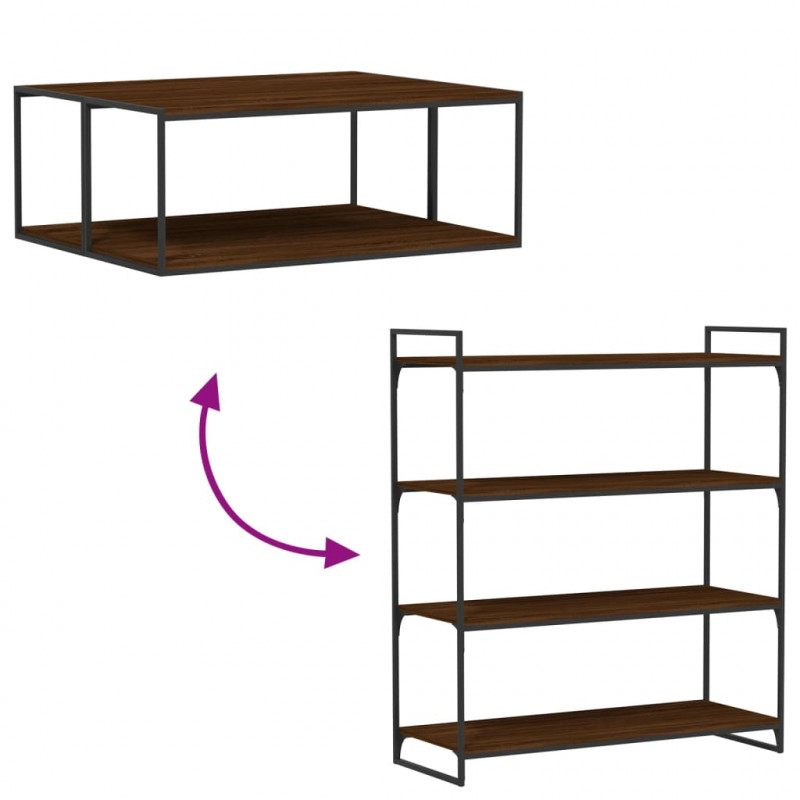 Półki ścienne, 4 szt., brązowy dąb, 100x40x1,5 cm