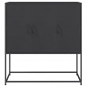Szafka, czarna, 100,5x39x107 cm, stal