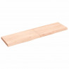 Półka, 120x30x(2-4) cm, surowe lite drewno dębowe