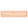 Półka, 120x30x(2-4) cm, surowe lite drewno dębowe