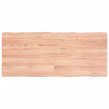 Blat jasnobrązowy 140x60x(2-4) cm, drewno z naturalną krawędzią