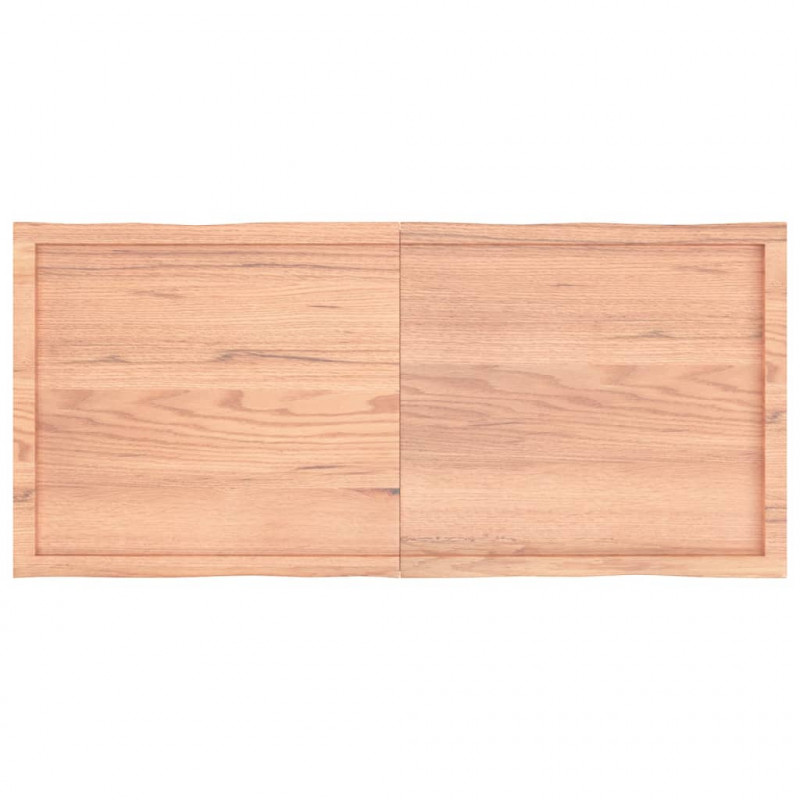 Blat jasnobrązowy 140x60x(2-4) cm, drewno z naturalną krawędzią