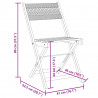 Składane krzesła ogrodowe, 6 szt., czarne, lite drewno akacjowe