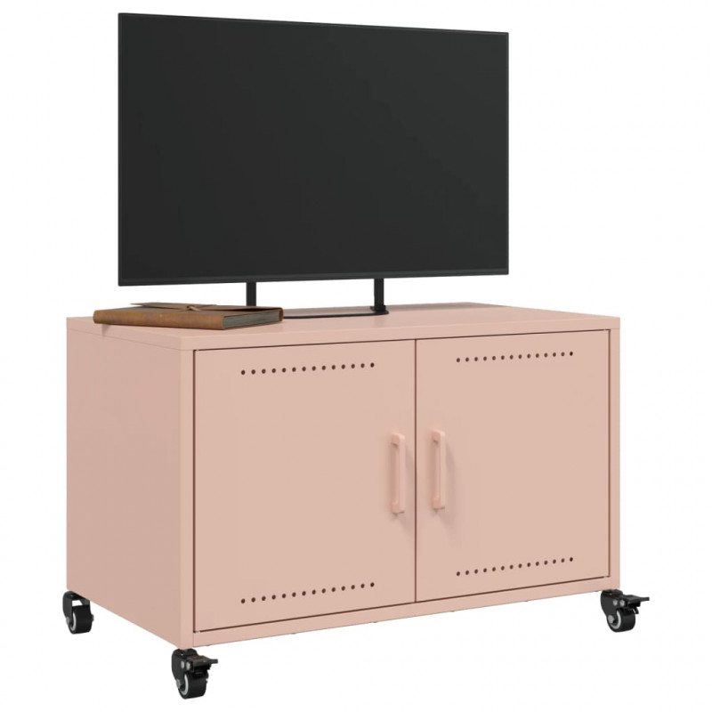 Szafka RTV, różowa, 68x39x43,5 cm, stal