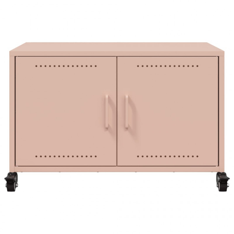 Szafka RTV, różowa, 68x39x43,5 cm, stal