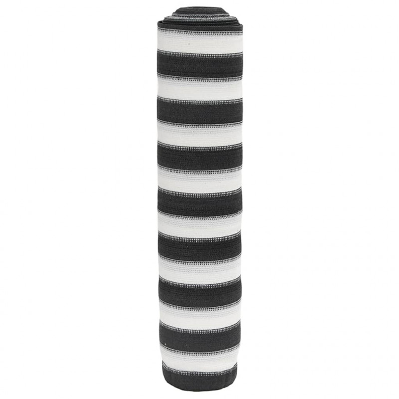 Siatka cieniująca, antracytowo-biała, 1,8x10 m, HDPE, 150 g/m²