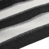 Siatka cieniująca, antracytowo-biała, 1,8x10 m, HDPE, 150 g/m²