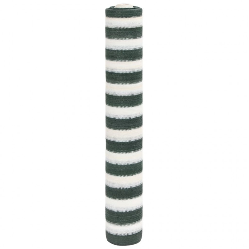Siatka cieniująca, zielono-biała, 1,5x10 m, HDPE, 75 g/m²