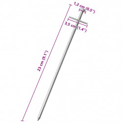 Śledzie do namiotu, 24 szt., 23 cm, Ø6 mm, stal galwanizowana