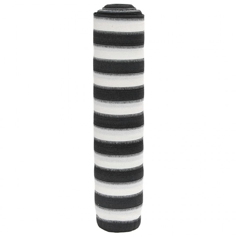 Siatka cieniująca, antracytowo-biała, 1x10 m, HDPE, 195 g/m²